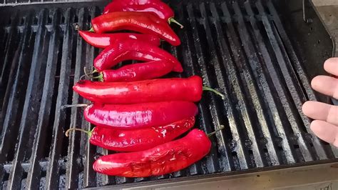 1452 How To Grill Peppers Make Roasted Italian Marconi Long Pepper Bbq