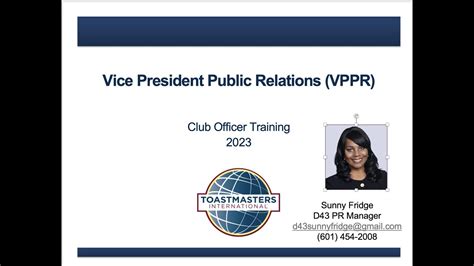 District Toastmasters Vppr Club Officer Training Youtube