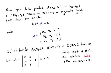 Verificar Se São Colineares Os Pontos