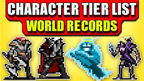 Best Character Tier List By World Records In Vampire Survivors Youtube