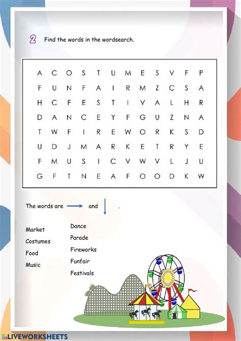 Festivals And Festivities Interactive Worksheet 2nd Grade