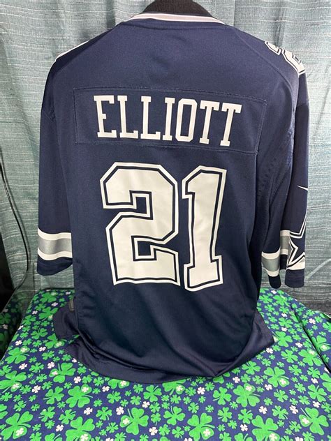 Nike Nfl On Field Dallas Cowboys 21 Ezekiel Elliott Jersey Sz Xxl