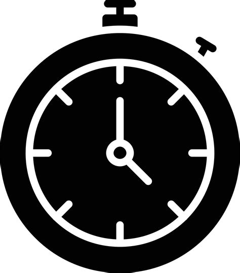 Chronometer Glyph Icon Vector Art At Vecteezy