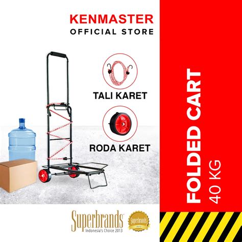 Jual Kenmaster Hand Trolley Cart Kt Black Troli Multifungsi