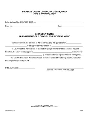 Fillable Online Probate Court Co Wood Oh Oath Of Conservator Pdf