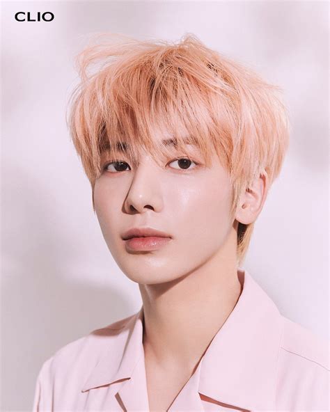 230425 Clioofficial Twitter Update Txt Taehyun Txt Pink Hair Peachy Pink Hair