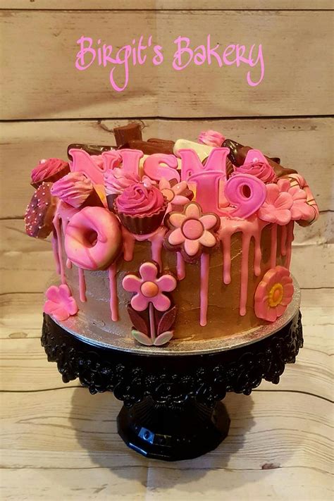 Pink Drip Cake Decorated Cake By Birgit CakesDecor