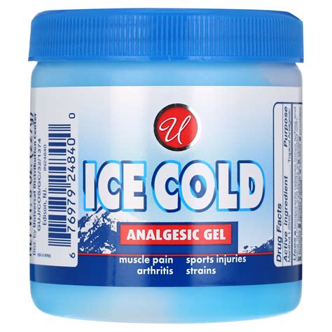 1 Pc Ice Analgesic Gel Menthol Muscle Rub Pain Relief Cream 8 Oz Jar Sore Strained