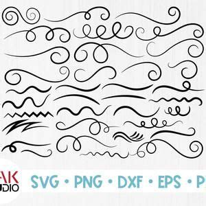 Flourish Svg Bundle Swoosh Svg Swashes Svg Swirl Svg Etsy Laurel