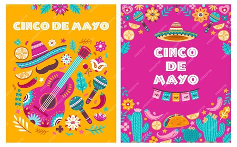 Premium Vector Cinco De Mayo Poster Mexican Party Mexico Latin