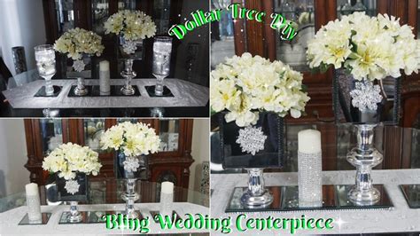 DIY DOLLAR TREE BLING WEDDING CENTERPIECE DECOR IDEAS 2019 YouTube