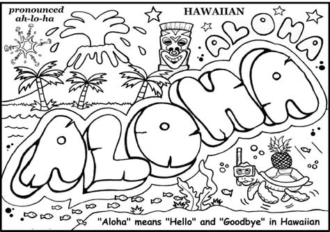 Print Luau Free Coloring Pages