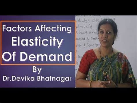 Factors Effecting Elasticity Of Demand In Economics Subject Video