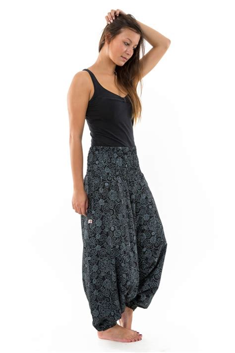 Harem Pants Women Spirals Boho Chic Winter Fz1801