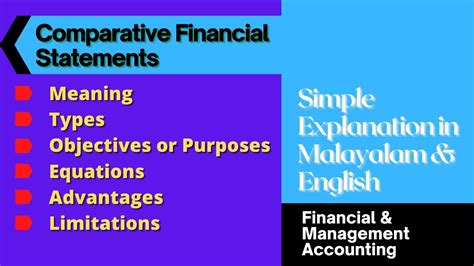 Comparative Financial Statements Meaning Types Objective Purpose