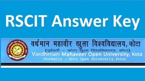 Rscit Answer Key 22 May 2022 {vmou} Rscit Exam Ans Key 🗝️ Youtube