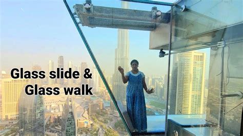 Glass Slide And Glass Walk Experience Dubai Skyview Observatory Vlog Youtube