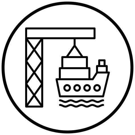 Port Icon Style 7881522 Vector Art At Vecteezy