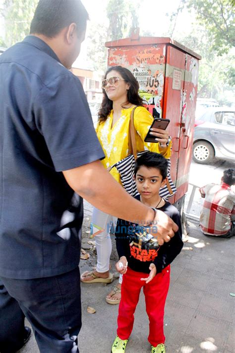 Kajol snapped with son Yug Devgn in Bandra | Kajol Images - Bollywood Hungama