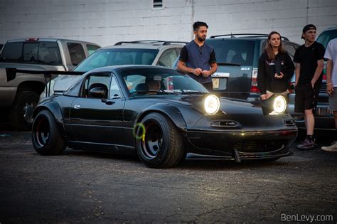 Black Na Miata On Wide Steel Wheels Benlevy