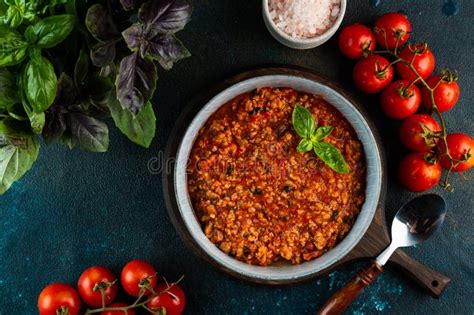 Classic Italian Bolognese Sauce Preparing Lasagna Making Lasagna