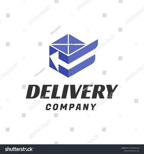 Delivery Service Logo Design Concept Modern Stock Vector Royalty Free