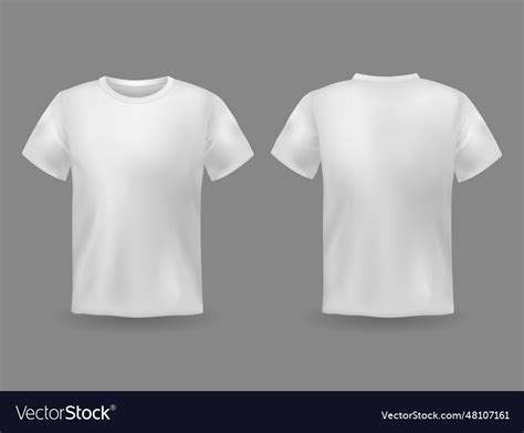 T-shirt mockup white 3d blank front Royalty Free Vector