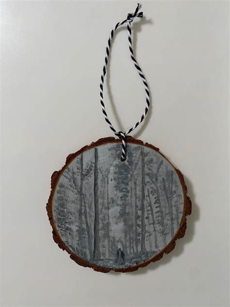 Folklore Album Cover Art Hand Painted Wood Slice Ornament - Etsy