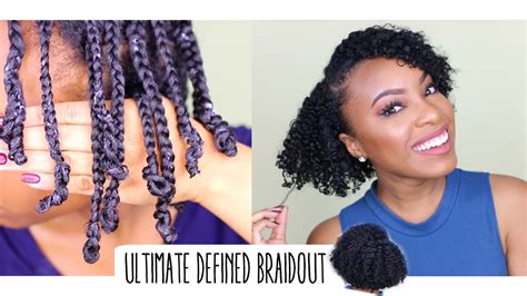 Natural Hair Tutorial Ultimate Defined Braidout Alyratv Youtube