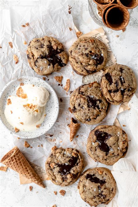 Gooey Chocolate Chunk Ice Cream Cone Cookies Simply Unbeetable