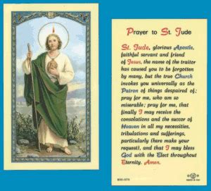 Prayer To St. Jude: Holy Card