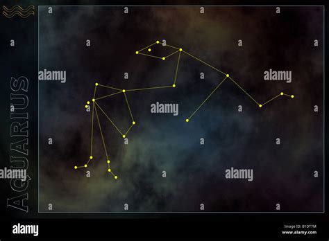 Sternzeichen Wassermann Konstellation Mit Zeichen Und Namen Des