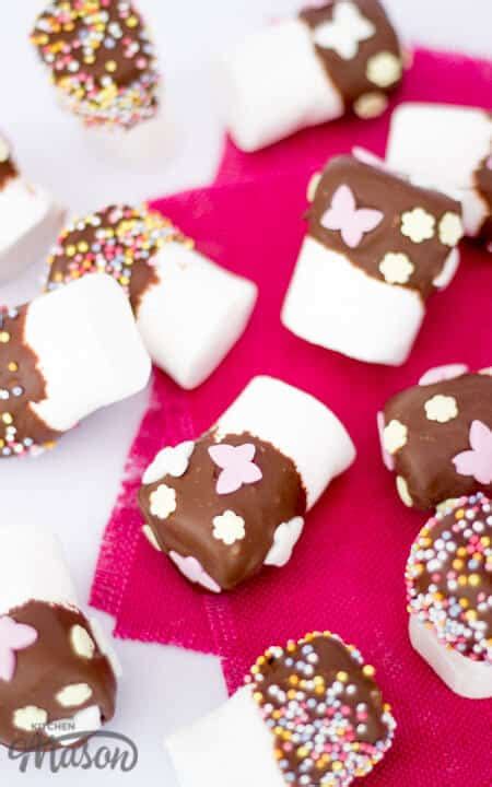 Chocolate Dipped Marshmallows Easter No Bake Homemade