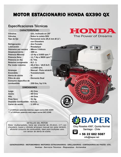 Motor Estacionario Honda Bencinero Gx Hp Arranque Manual Baper