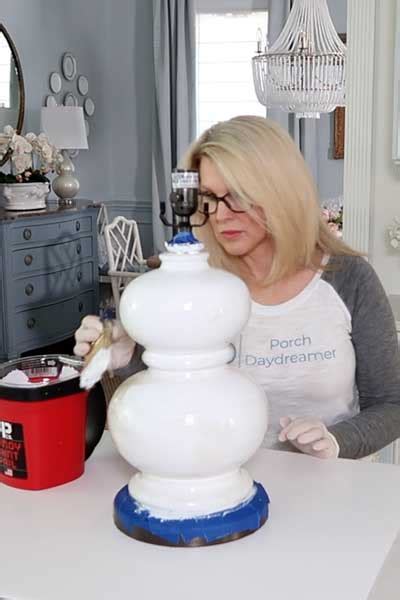 How To Paint A Ceramic Lamp ANY Color Porch Daydreamer