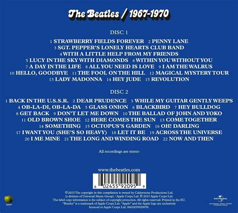 The Beatles Blue Album Cd Edition New Sealed