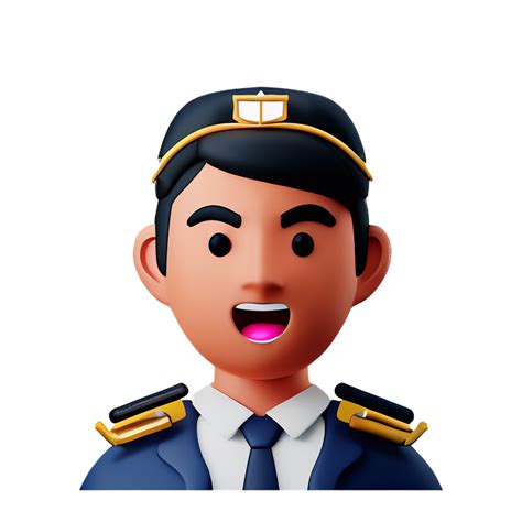 Pilot Face 3d Profession Avatars Illustrations 28238562 Png