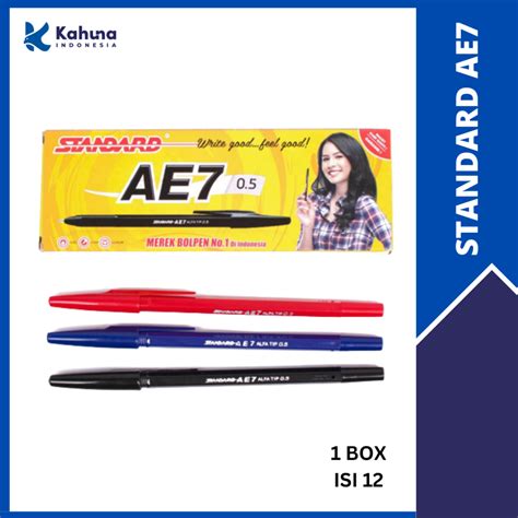 Jual Bulpen Bolpen Pulpen Ae Fine Standard Hitam Merah Biru