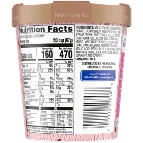 Kroger® Deluxe Strawberry Ice Cream Pint 16 Oz Smiths Food And Drug