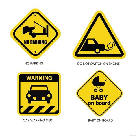 Free Car Warning Sign Vector Eps Illustrator Png Svg Hot Sex Picture