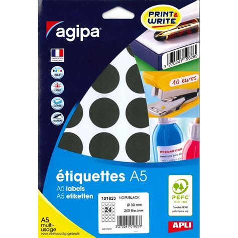 Stock Bureau Agipa Etui A Feuilles De Pastilles Gommettes