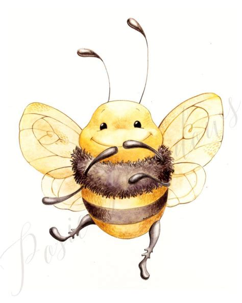 Bumblebee Nursery Bumblebee Art Bumblebee Watercolor Nursery Decor