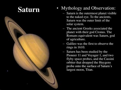 Characteristics Of Saturn The Planet