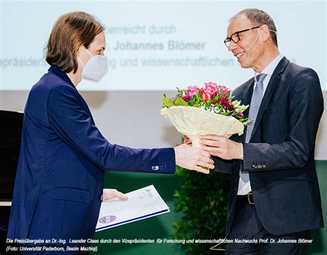 Dr Ing Leander Claes Mit Dem Preis Des Pr Sidiums F R Ausgezeichnete