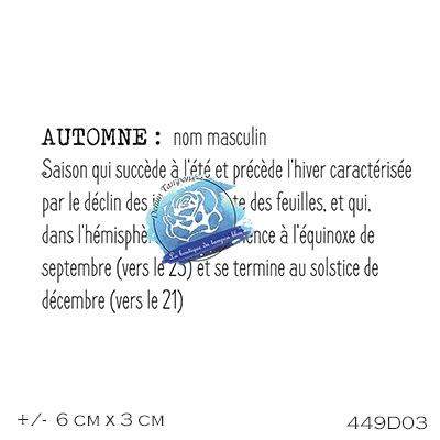 Septembre 2023 TAMPON AUTOMNE DEFINITION Par Meldon