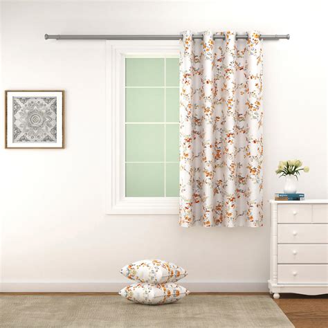 Buy Swayam Sigma Floral Printed Room Darkening Window Curtain From