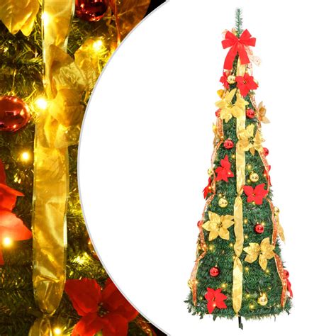 Árvore de Natal artificial pop up c 150 luzes LED 180 cm verde Loja