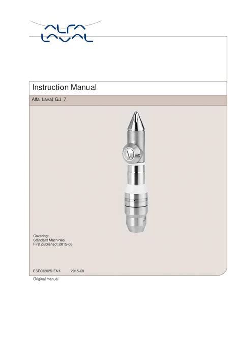 PDF Alfa Laval GJ 7 Manual Alfa Laval GJ 7 Is Permanently