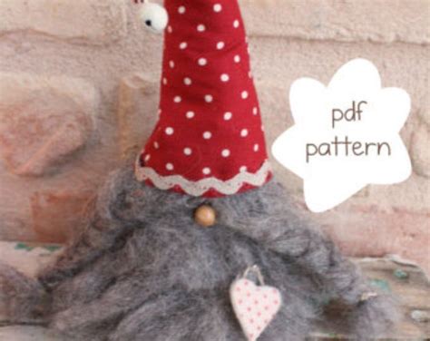 Gnome Pattern Santa Gnome 674 Etsy