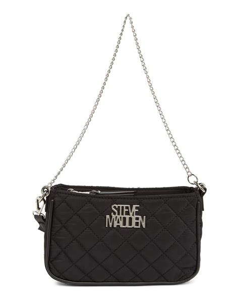 Steve Madden Bfred Quilted Nylon Crossbody Bag In Black Lyst